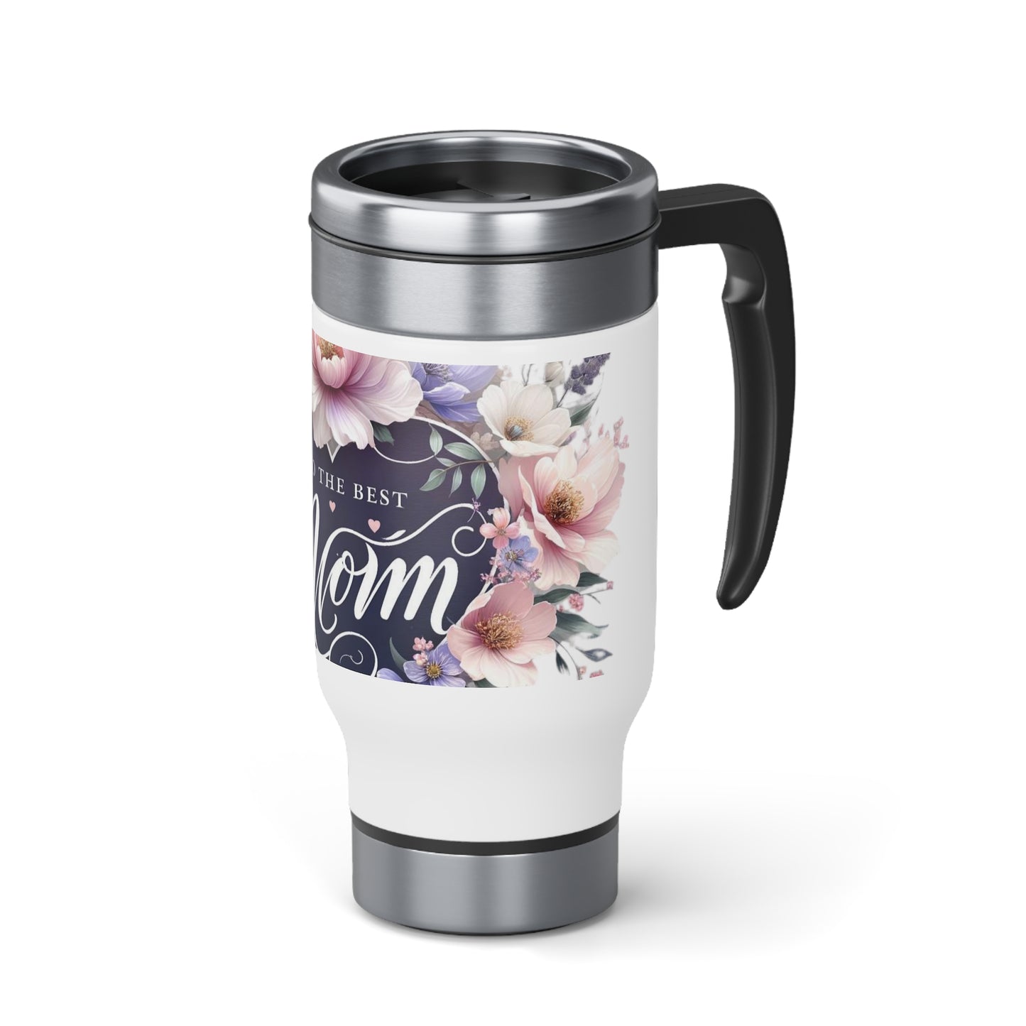 Best Mom Stainless Steel Travel Mug with Handle, 14oz