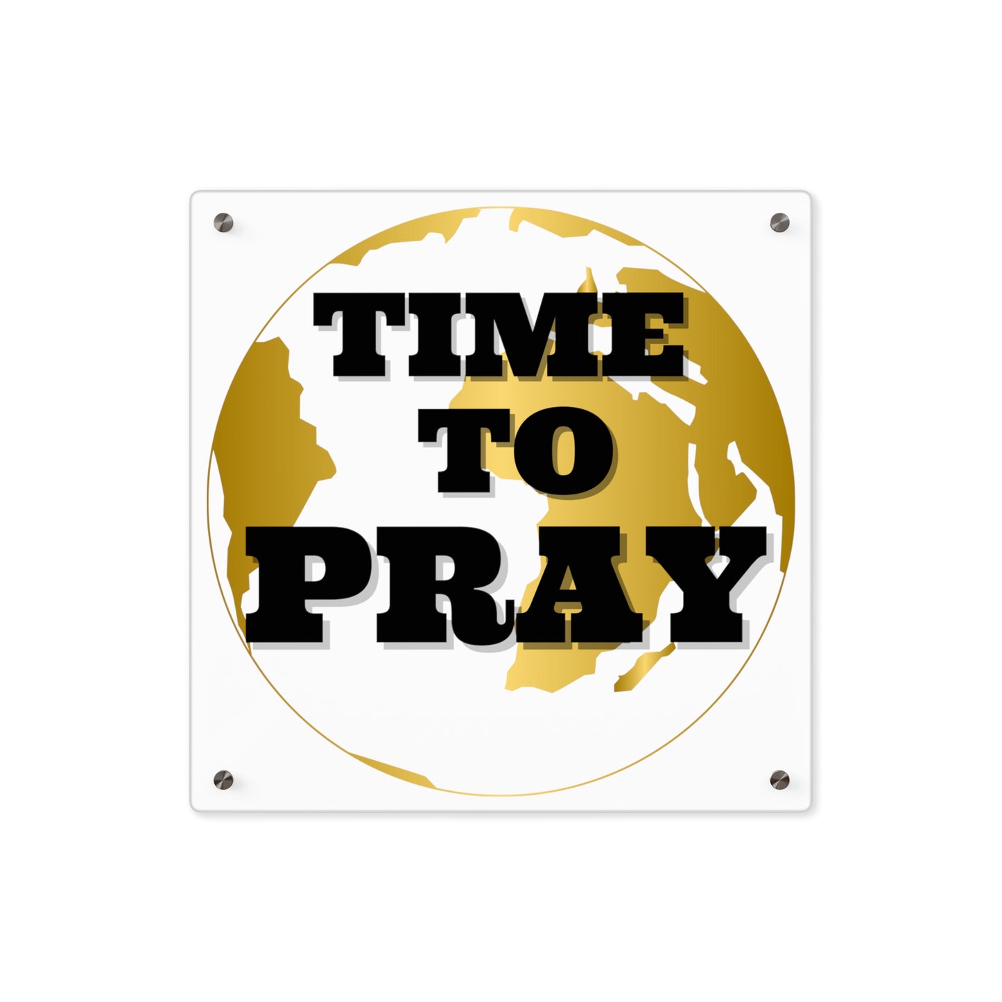 Acrylic Wall Art Panels Time to Pray Design