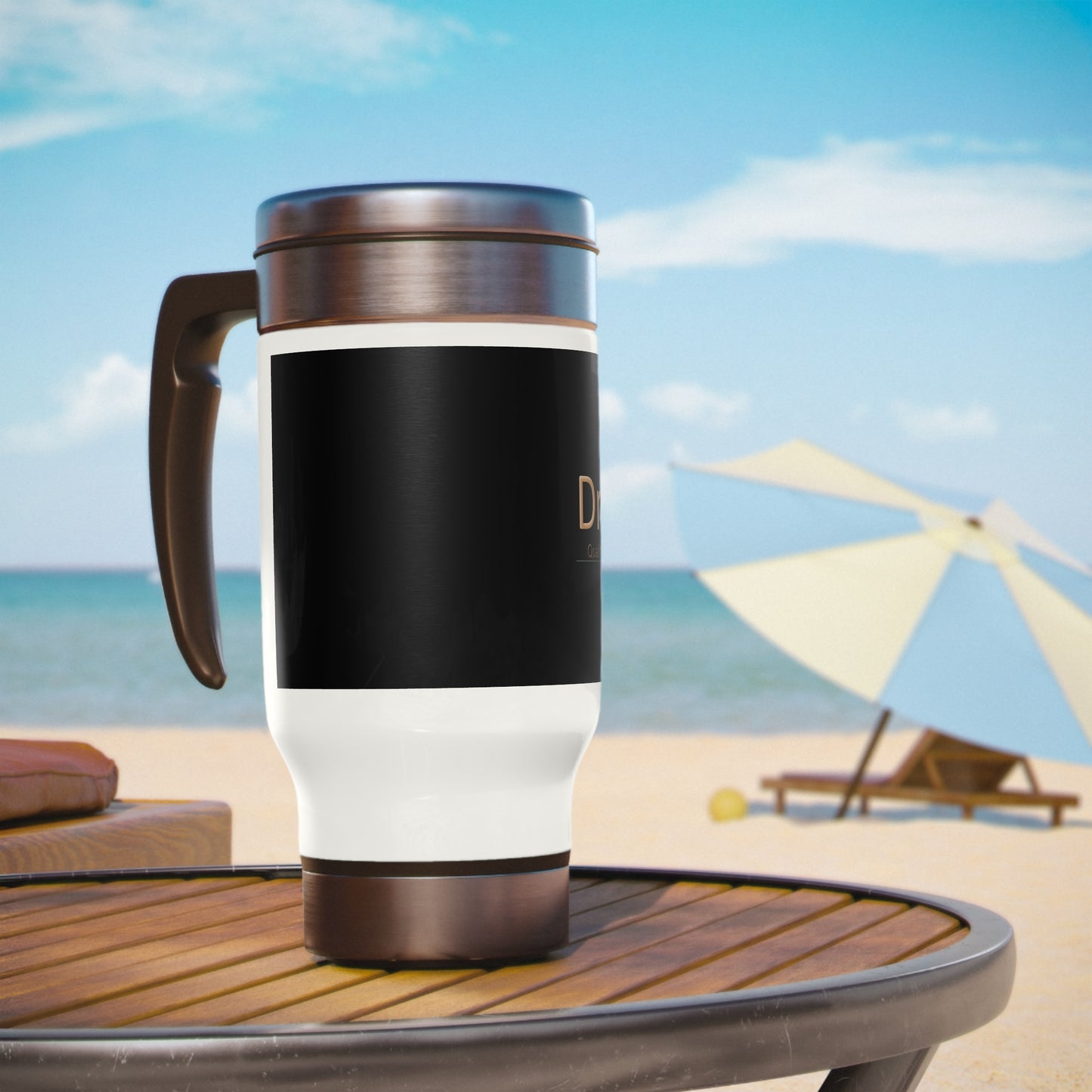 DrewStac Stainless Steel Travel Mug with Handle, 14oz