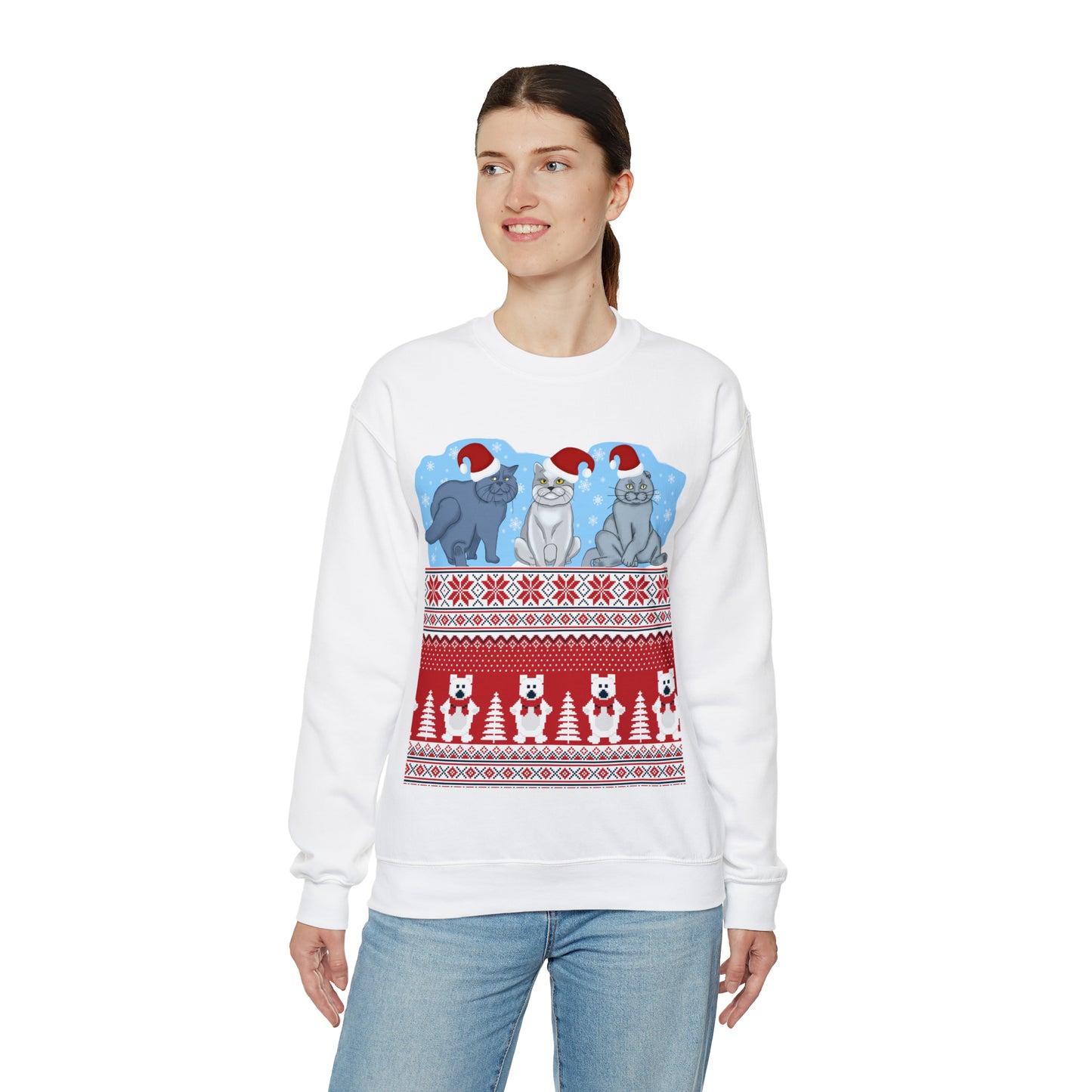 Unisex Heavy Blend™ Crewneck Christmas Ugly Sweatshirt15