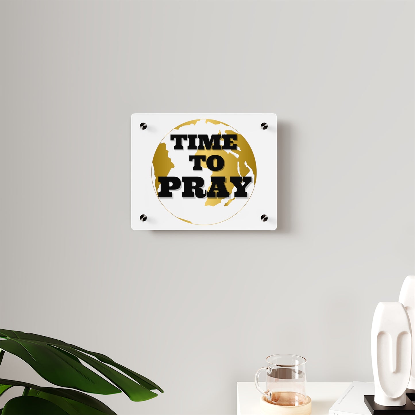 Acrylic Wall Art Panels Time to Pray Design