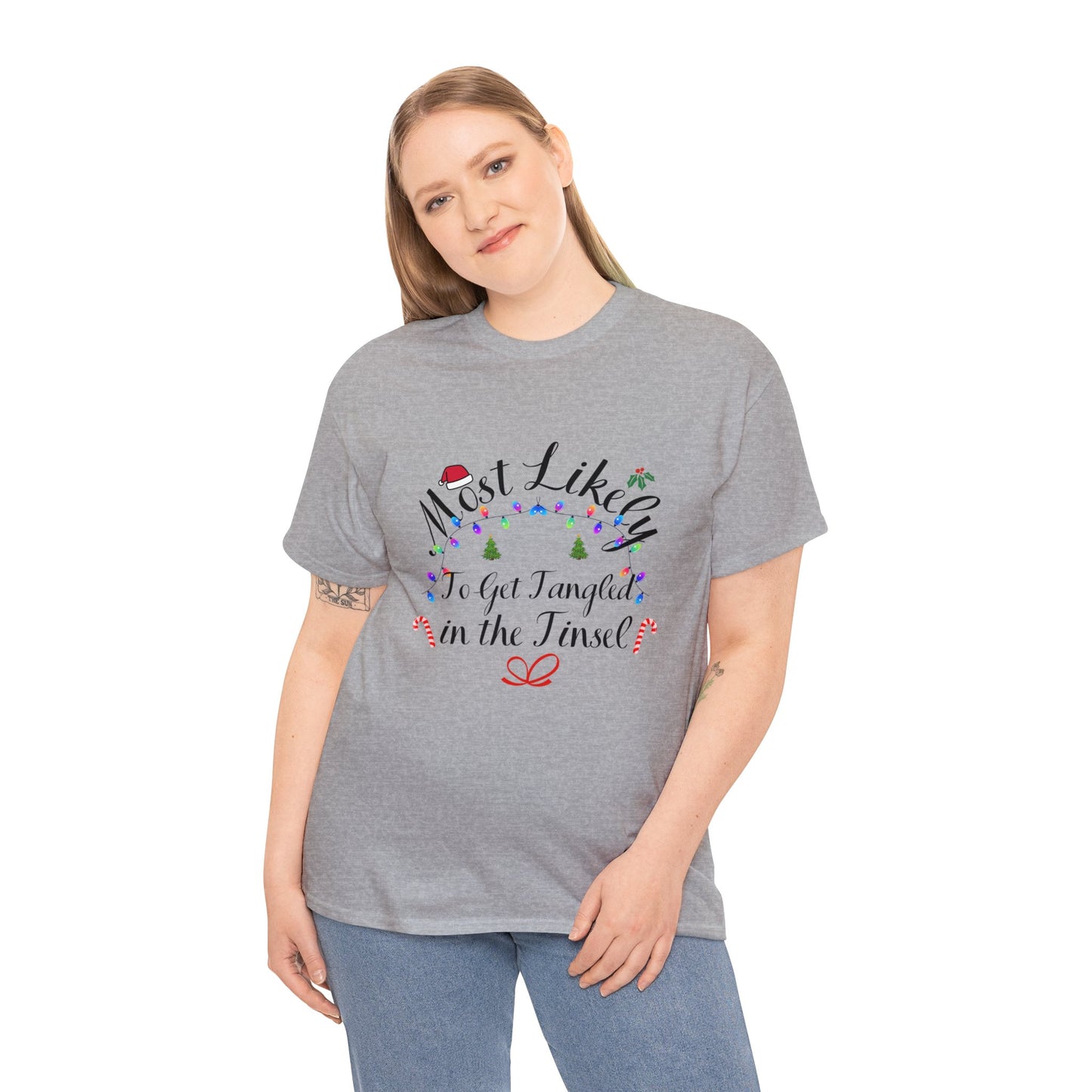 Christmas Ugly Tees Unisex Heavy Cotton Tee in the Tinsel