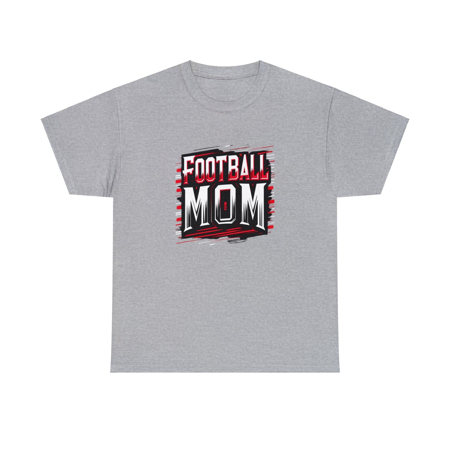 Football Mom Red and White Design Unisex Heavy Cotton Tee