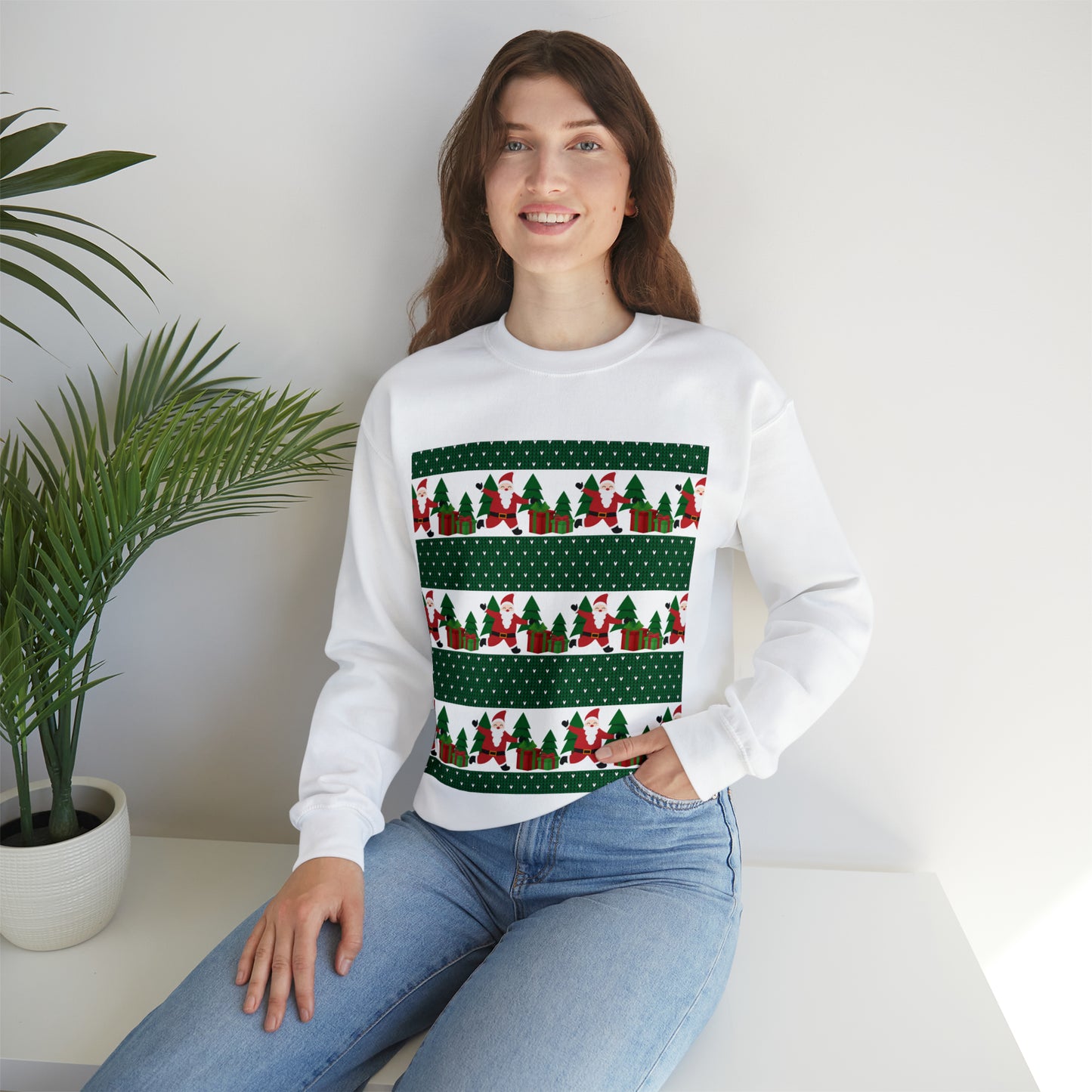 Unisex Heavy Blend™ Crewneck Christmas Ugly Sweatshirt21