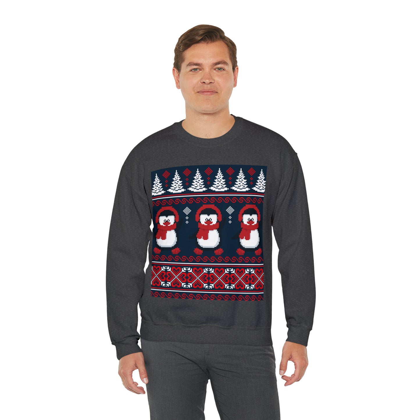 Unisex Heavy Blend™ Crewneck Christmas Ugly Sweatshirt16