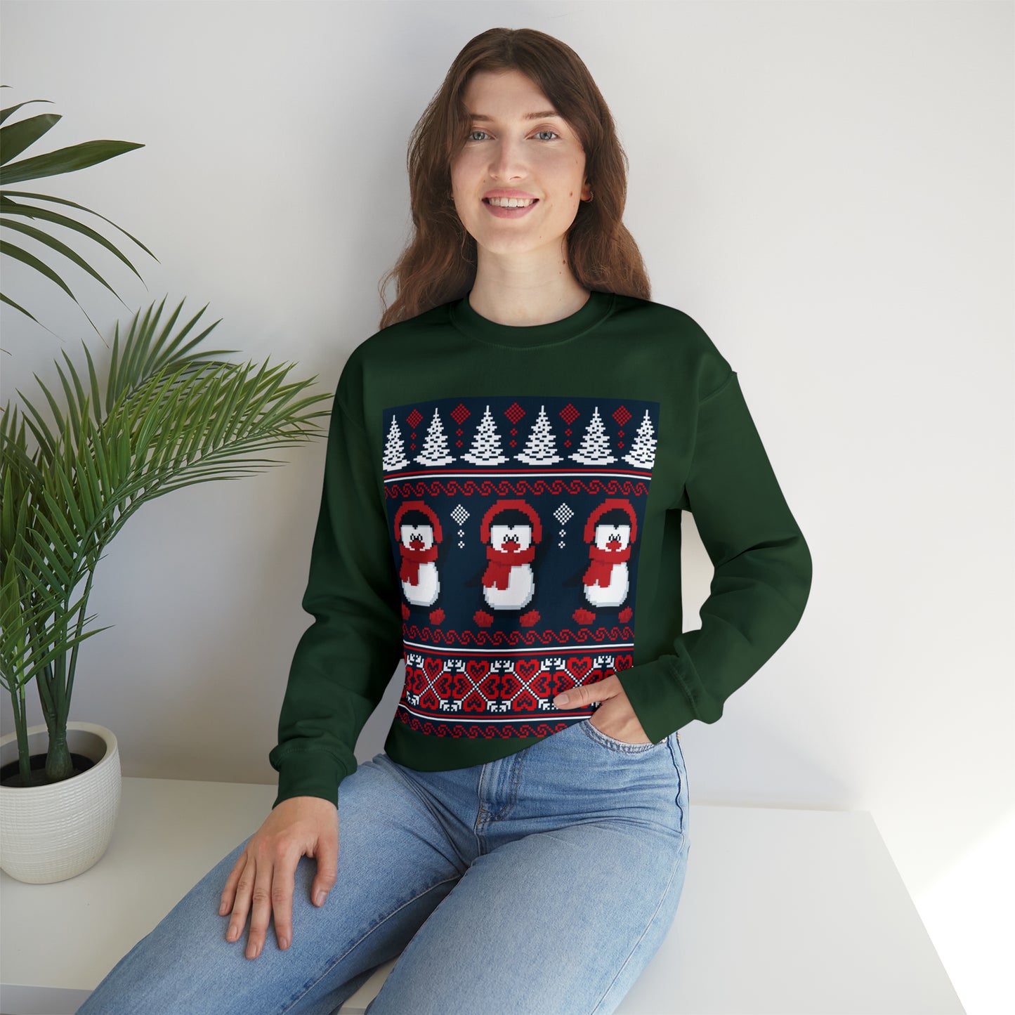 Unisex Heavy Blend™ Crewneck Christmas Ugly Sweatshirt16