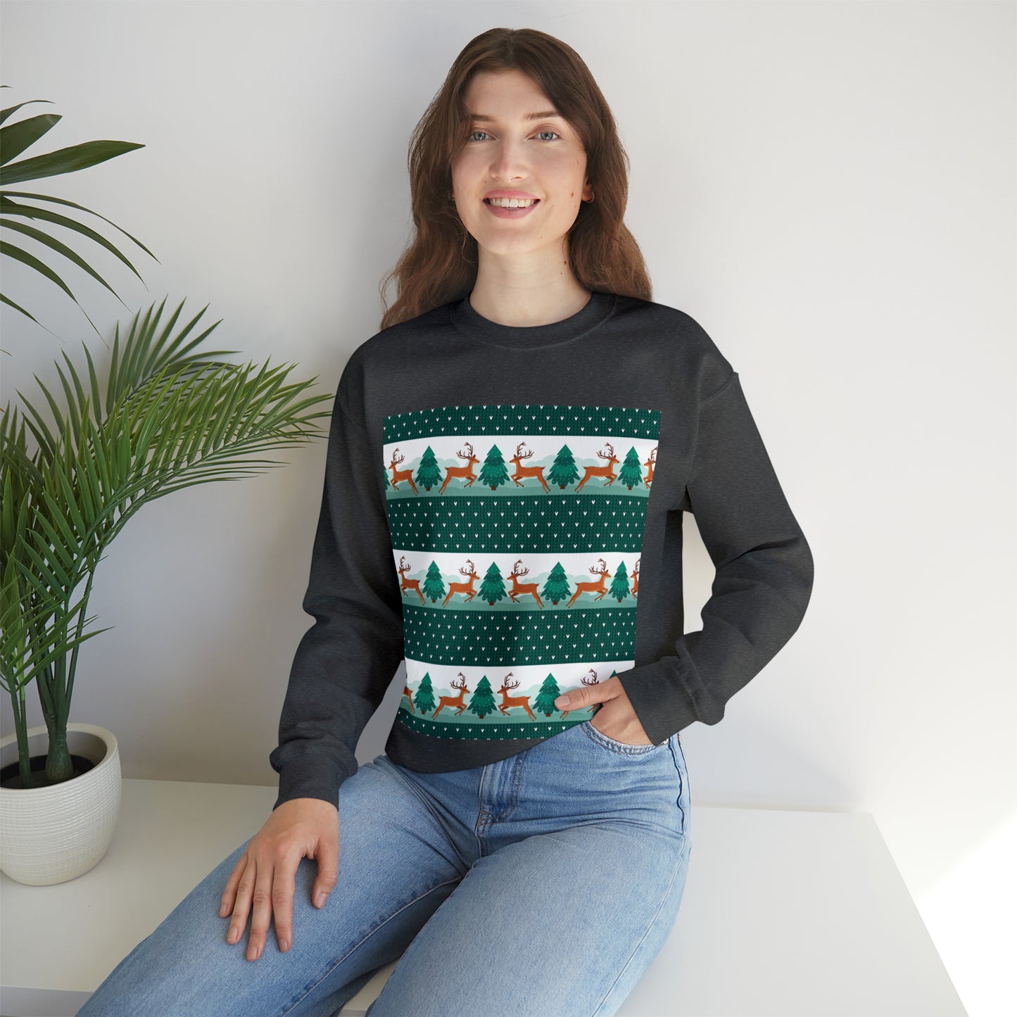 Unisex Heavy Blend™ Crewneck Christmas Ugly Sweatshirt3