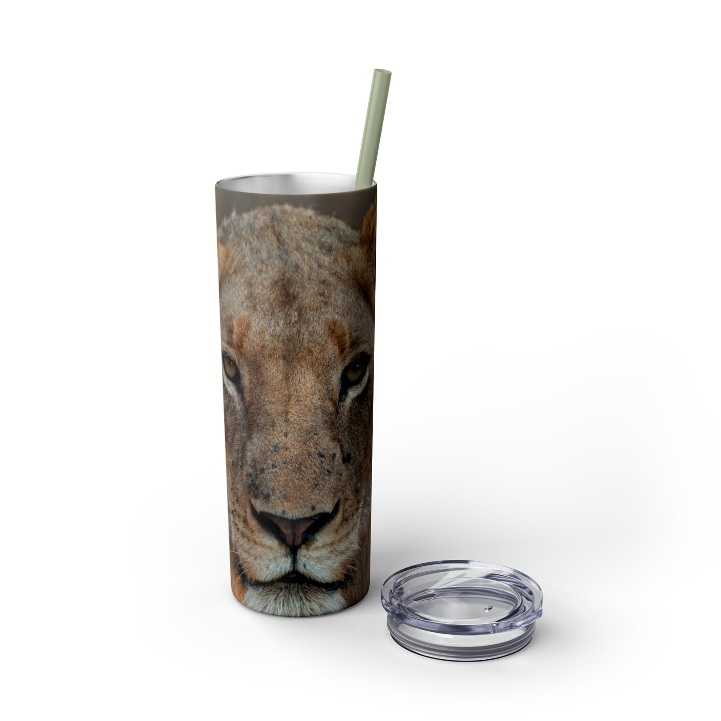 Skinny Tumbler with Straw Male Lion Edition, 20oz