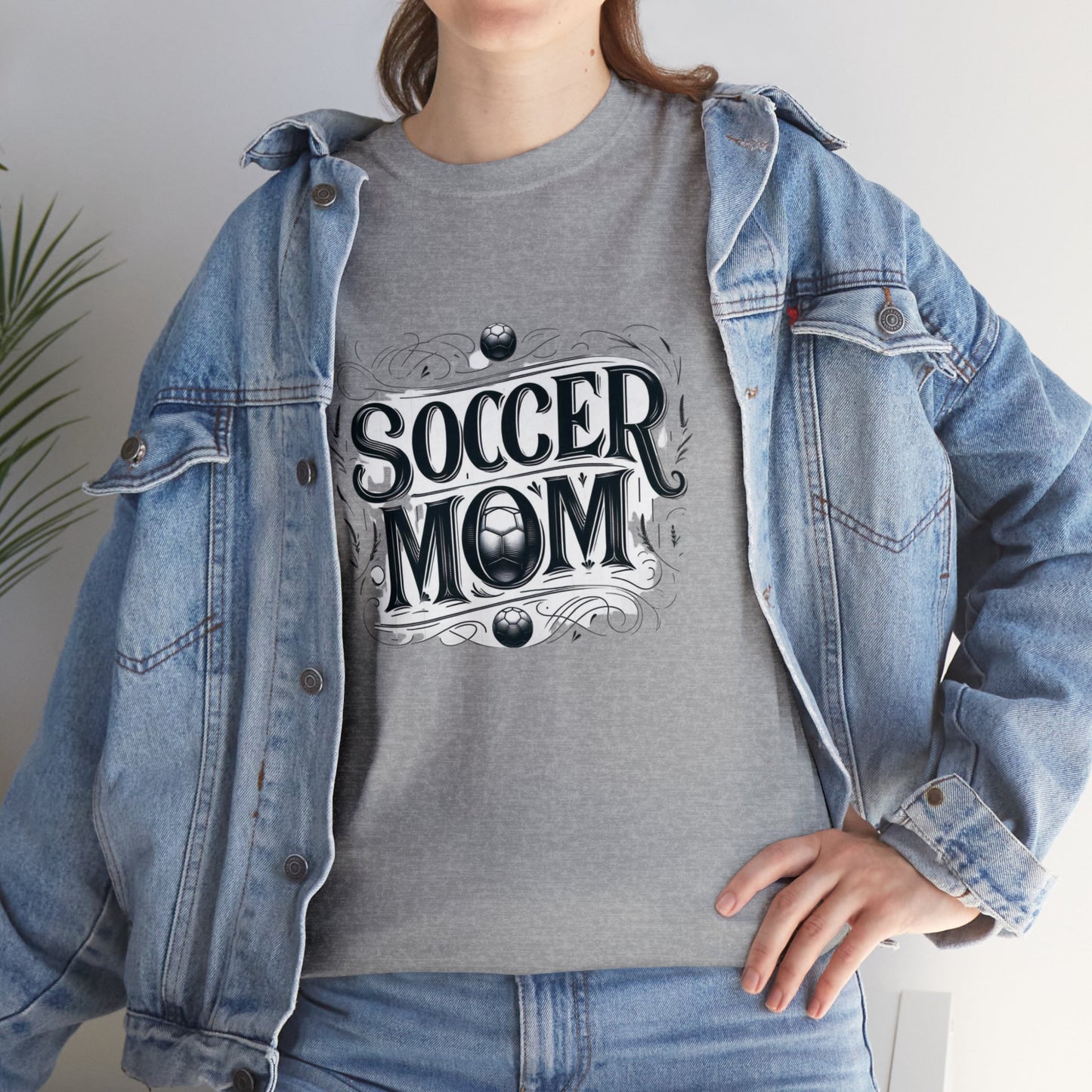 Soccer Mom Black Design Unisex Heavy Cotton Tee