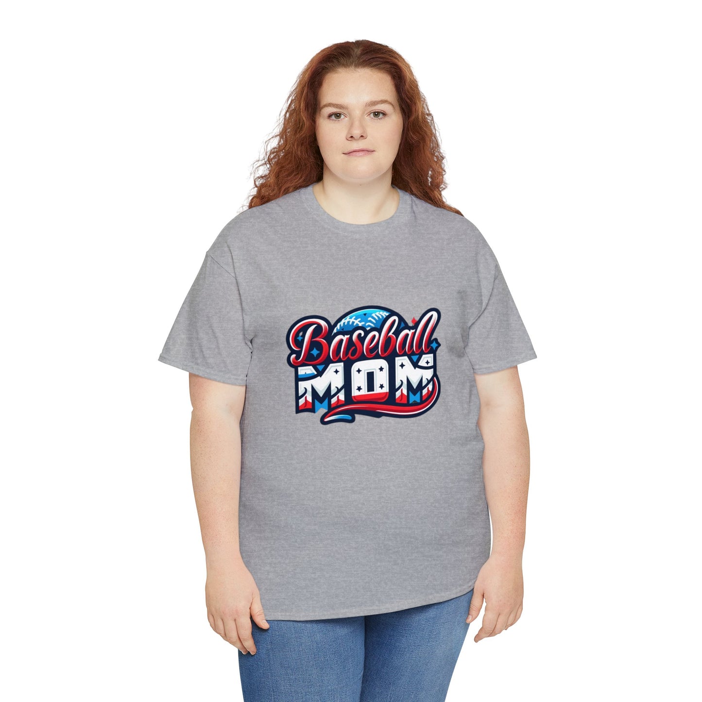 Baseball Mom Unisex Heavy Cotton Tshirt