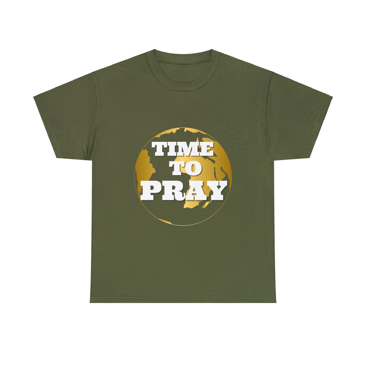 Unisex Heavy Cotton Tee Time to Pray for Peace Short Sleeves Tee