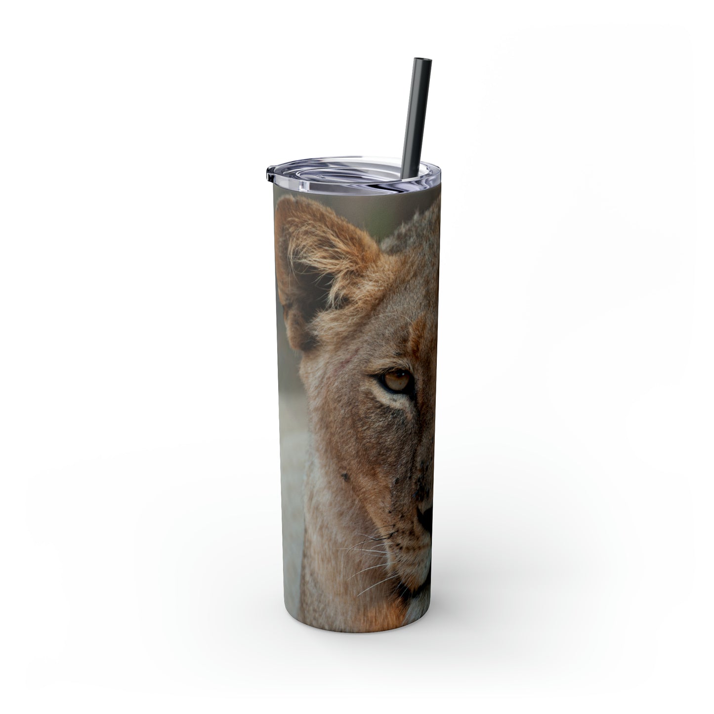 Skinny Tumbler with Straw Male Lion Edition, 20oz