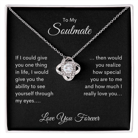 To My Beautiful Soulmate Love Knot Necklace