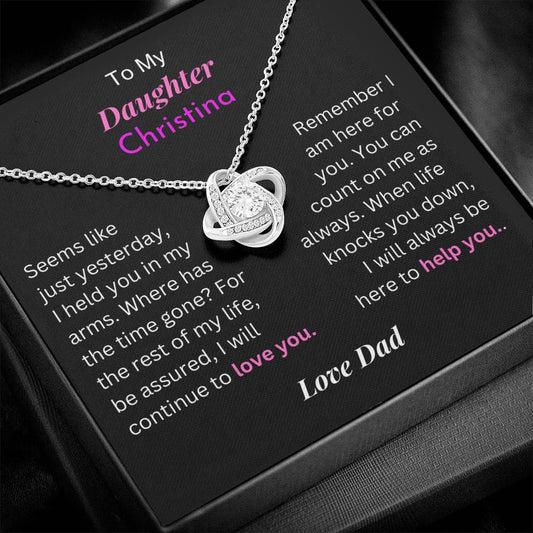 Add Her Name to Personalize this Love Knot Necklace