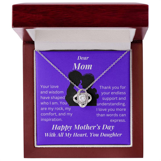 Mother's Day Gift Love Knot Necklace - from Daughter