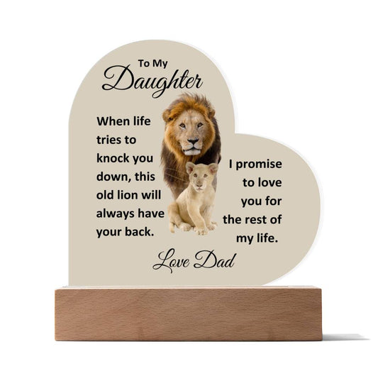 To My Daughter Heart-Love Dad