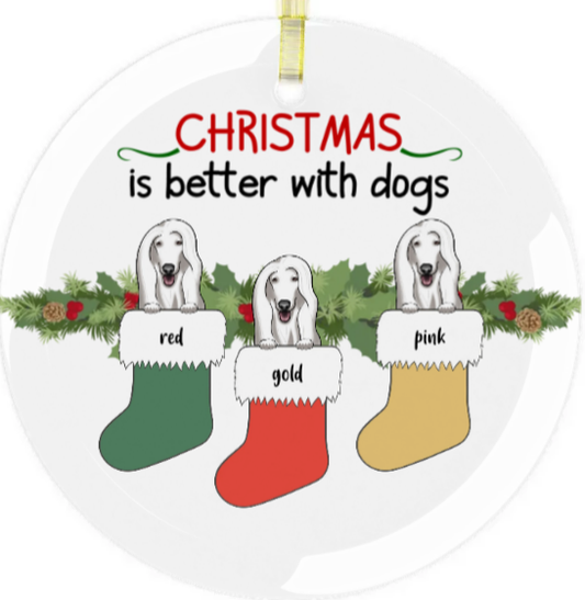 Personalize Christmas Dogs