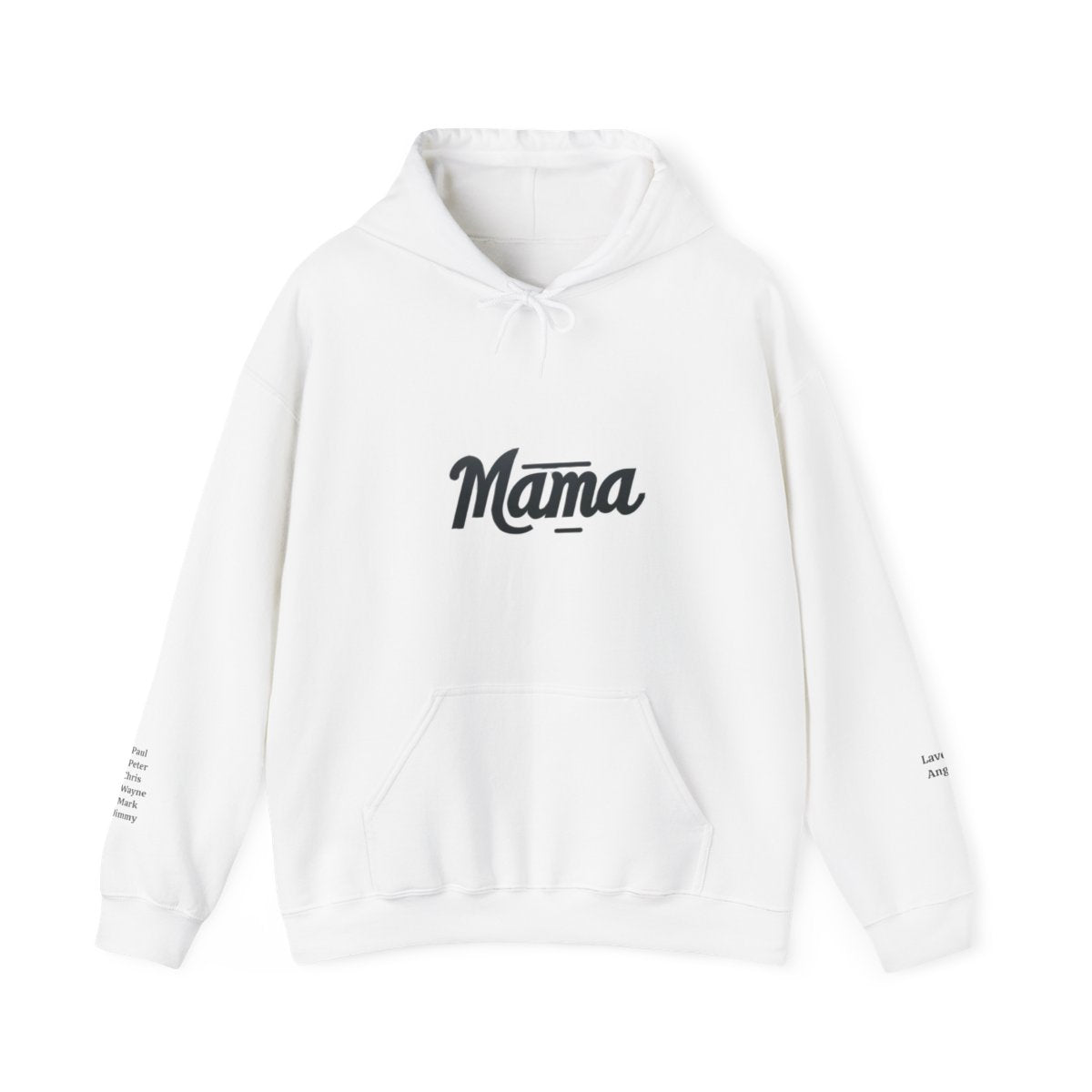 MAMA Hoodie with Sons and Daughters Names on Sleeves