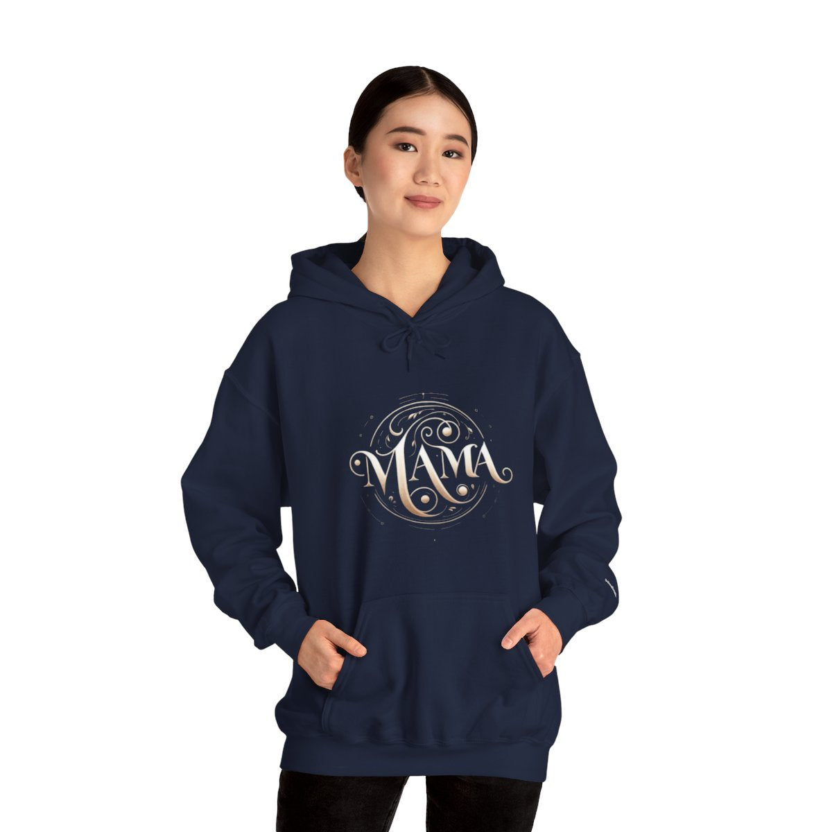 MAMA Unisex Heavy Blend™ Hooded Sweatshirt with Children Names on Sleeve